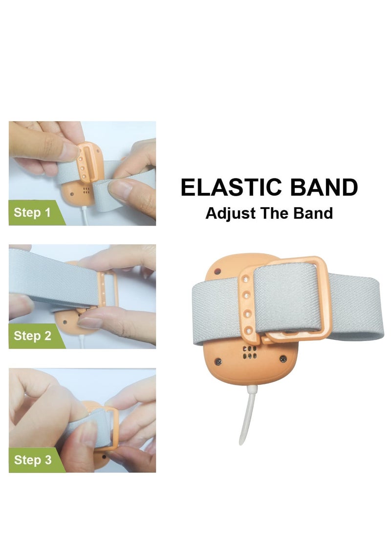 كابتن تيك Bedwetting Alarm for Boys and Girls, USB Rechargeable, Pee Alarm with Music Optional and Volume Control, 3 Working Modes, Bed-wetting Sensor for Kids Adults(Orange) - Image 5