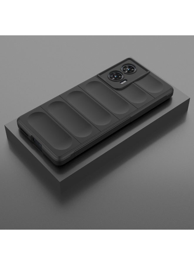 Case For Motorola Edge 50 Fusion 5G  , - Shockproof Brushed Protection Cover - Heavy Duty Case With Ultra Protection For Camera Slip-Resistant - Black - Image 2