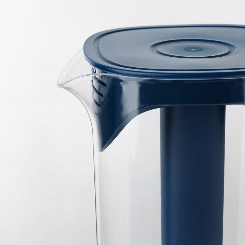 Baitique Plastic Jug with Lid and Freezer Insert, Dark Blue/Transparent, 1.7 L - Image 2