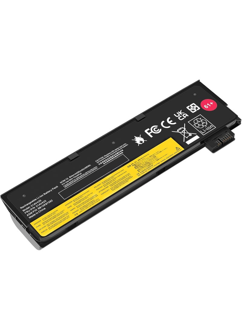 Max Power 10.8V/48Wh 61+ 01AV425 Laptop Battery for Lenovo ThinkPad T470 T570 T480 T580 A475 P51S P52S TP25 Series, 61+ 01AV425 4X50M0881 01AV491 SB10K97582 SB10K97583 01AV426 L18M6P71 - Image 1
