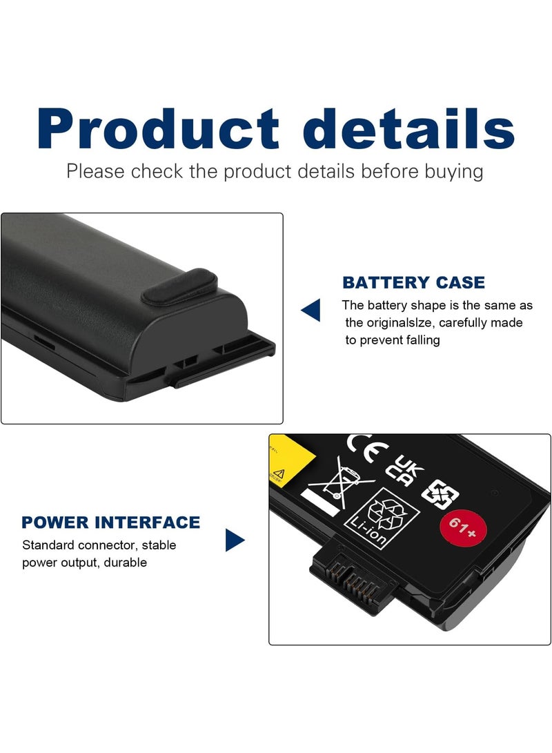 Max Power 10.8V/48Wh 61+ 01AV425 Laptop Battery for Lenovo ThinkPad T470 T570 T480 T580 A475 P51S P52S TP25 Series, 61+ 01AV425 4X50M0881 01AV491 SB10K97582 SB10K97583 01AV426 L18M6P71 - Image 2