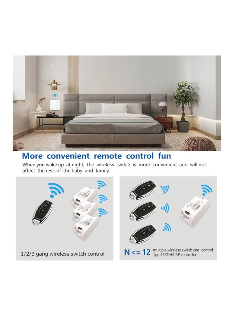 المنزل الذكي 433 ميجا هرتز تيار مستمر 12 فولت 1 قناة لاسلكية عن بعد، جهاز إرسال واستقبال مرحل عالمي، وحدة تبديل للتحكم عن بعد وجهاز تحكم عن بعد لجهاز إرسال الترددات اللاسلكية 1527 - Image 4