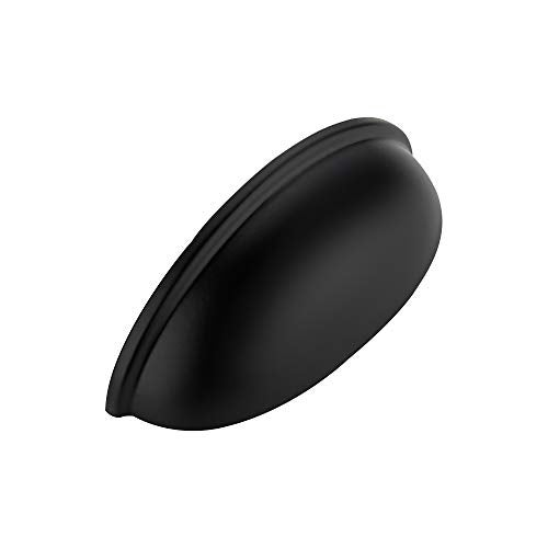 Ravinte 12 Pack 3" Drawer Pulls Flat Black Cabinet Cup Pulls Kitchen Hardware Cabinet Handles Drawer Handles Knobs 3 inch Hole Center - Image 1