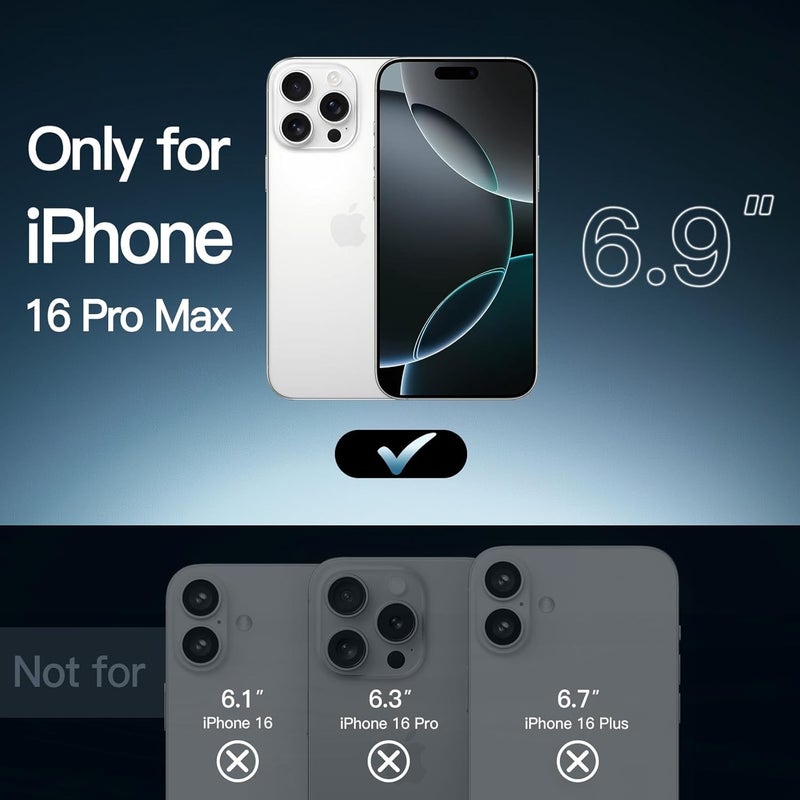 Nishtech غطاء خلفي شفاف هجين ناعم رفيع مضاد للغبار لجهاز آيفون 16 برو ماكس مع حماية الكاميرا - Image 2