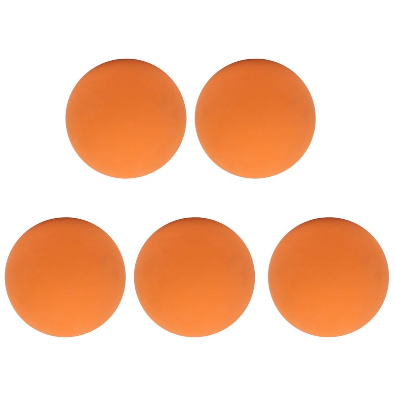 GIOIO 6cm Bouncy Ball Set (5Pcs) - Safe Eco-Friendly Rubber Hand Exercise Ball | Portable Wall Ball for Kids, Swimming Pools & Beaches | Durable Orange Ball with High-Visibility Design - Image 3