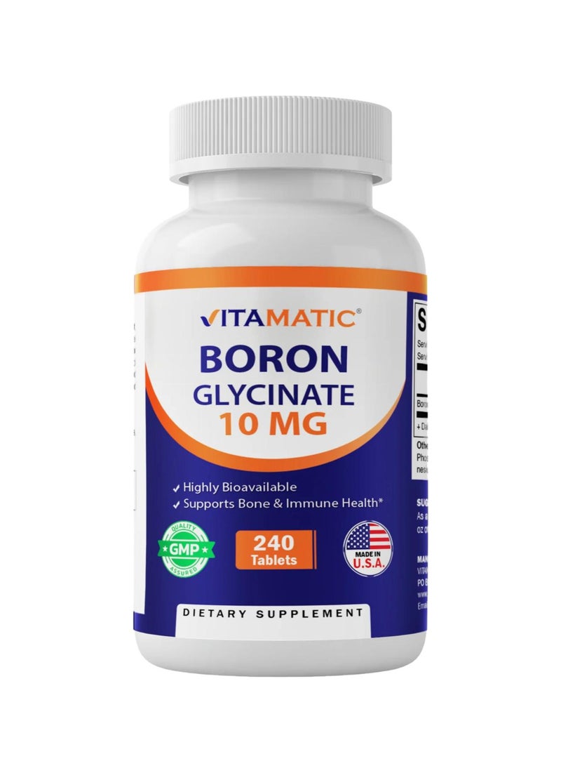 فيتاماتيك جليسينات البورون، 10 ملغ، 240 قرصًا
