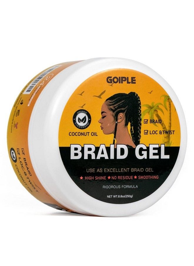 Goiple - 8.8Oz Strong Hold Braid Gel Tames Frizz Smoothing Gel Good For Twist Locs Braids Edge Cornrows No Flake Extra Hold High Shine Braiding Gel & Edge Control Easy To Use For Braids - Image 1
