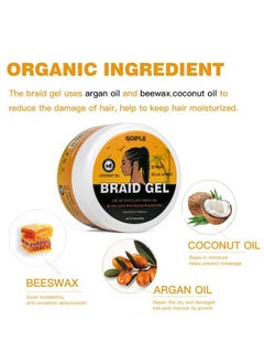 Goiple 8.8Oz Strong Hold Braid Gel Tames Frizz Smoothing Gel Good For Twist Locs Braids Edge Cornrows No Flake Extra Hold High Shine Braiding Gel & Edge Control Easy To Use For Braids  - Image 3