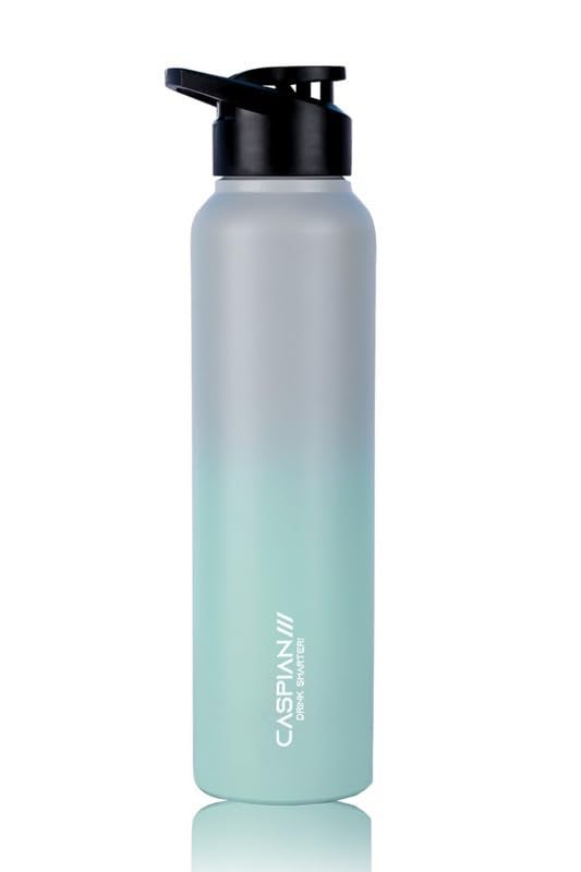 CASPIAN /// Hike Stainless Steel Sipper Water Bottle (Urban Lagoon, 1 Litre, Set of 1)| Leak Proof Thunder for Fridge Home Office Travel School Kids Boys Girls Adults Sports Gym Yoga - Image 1