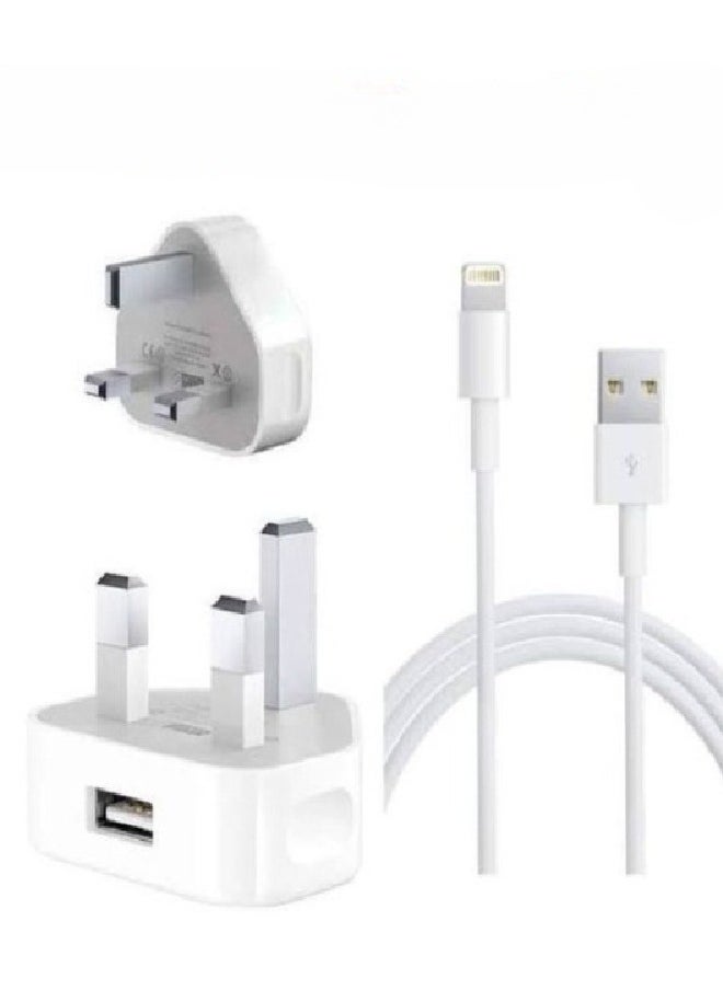 Generic - Triple 5W IPhone Charger + Charging Cable From (USB) To (iPhone) - Image 1