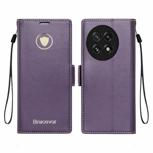 Bracevor Deluxe Leather Flip Cover case for Oneplus 13R 5g: Purple | Camera Protection| Magnetic Closure | 360 Degree Protection - Image 5