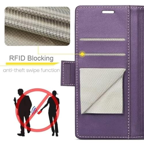 Bracevor Deluxe Leather Flip Cover case for Oneplus 13R 5g: Purple | Camera Protection| Magnetic Closure | 360 Degree Protection - Image 4