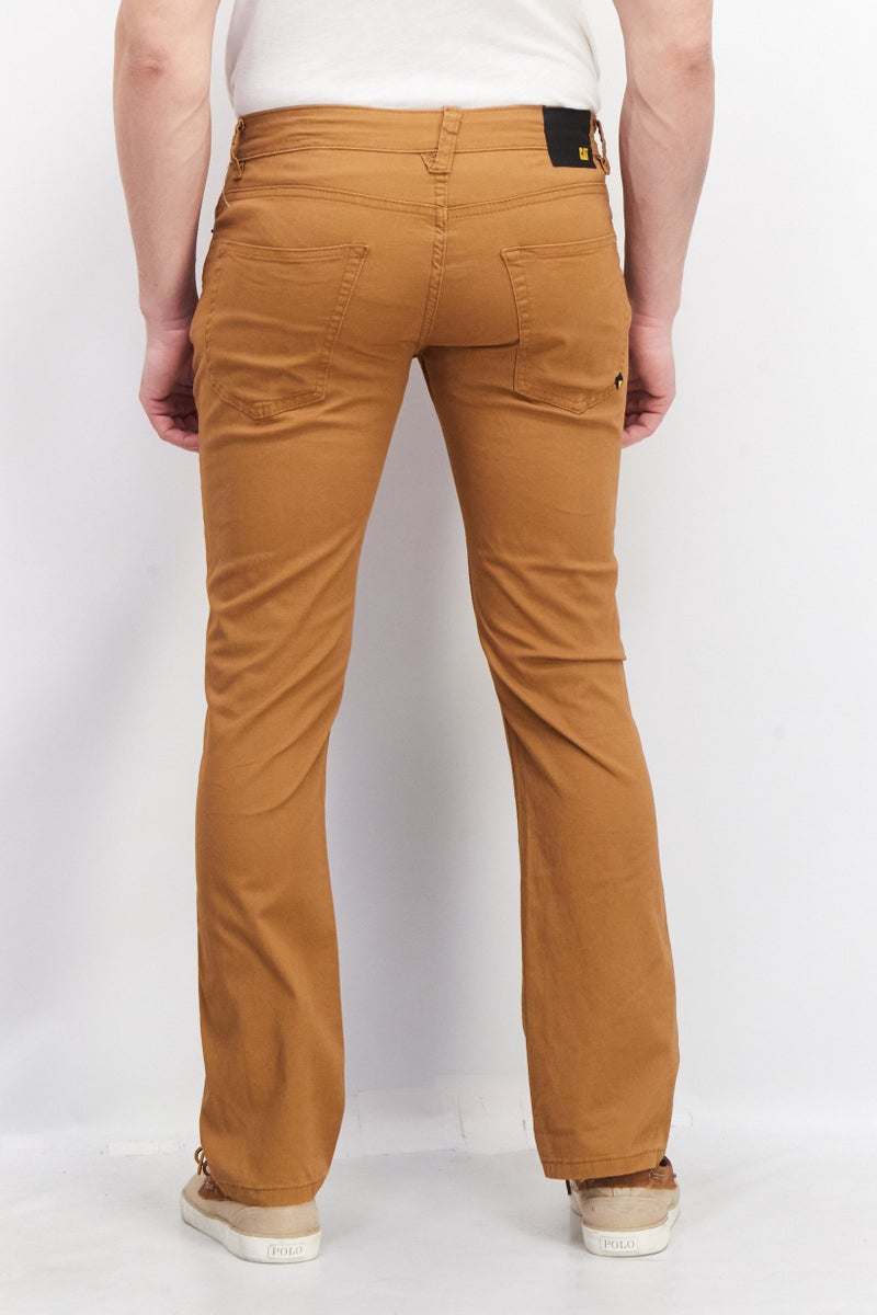 CATERPILLAR Men Regular Fit Solid Chino Pants, Brown  - Image 4