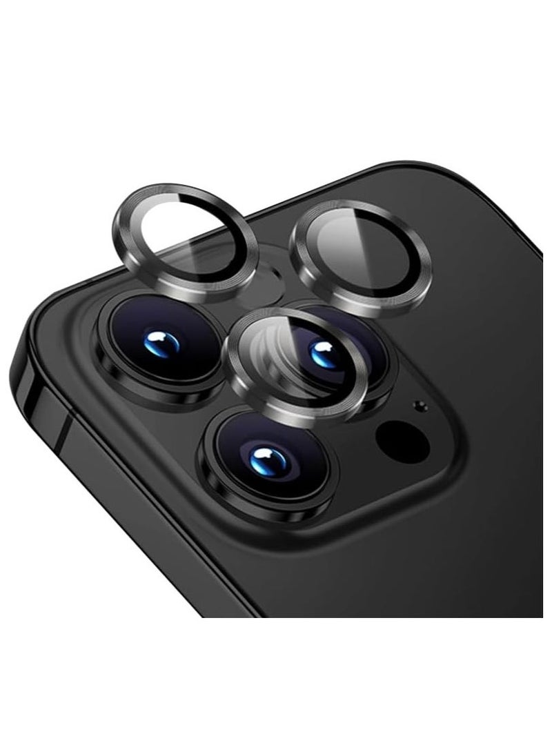 Raxoom Bling Rhinestone Lens Protector for iPhone 15 Pro/iPhone 15 Pro Max- Sparkling Diamond Camera Lens Cover Black - Image 1