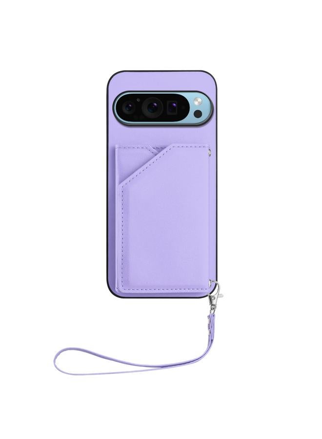 S-TOP Case For Google Pixel 9 Pro Skin Feel Four Card Slots Phone Case with Wrist Strap - Image 2