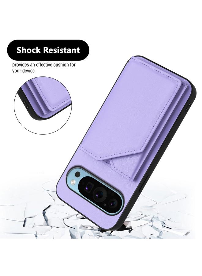 S-TOP Case For Google Pixel 9 Pro Skin Feel Four Card Slots Phone Case with Wrist Strap - Image 3
