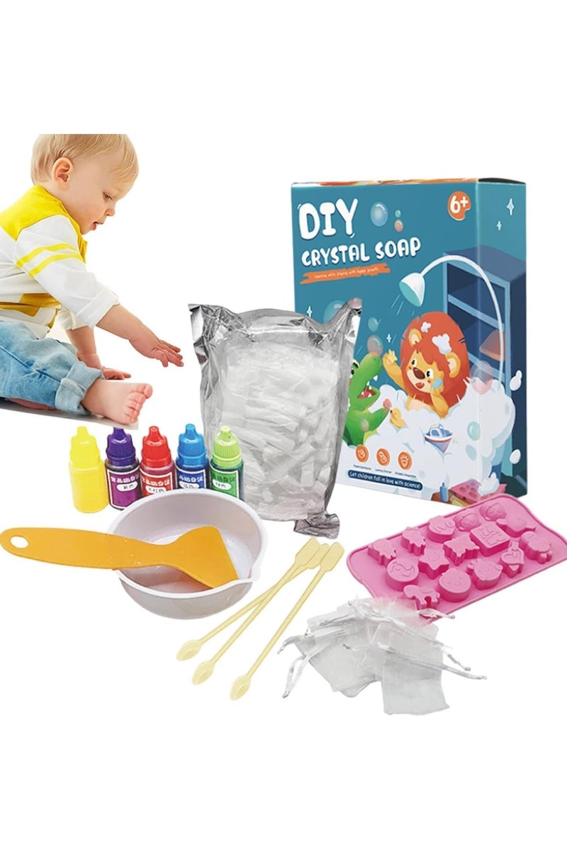 Soap Making for Kids, Soap Making Supplies, Skin-Friendly Science Experiment, Non-Irritating Soap Kit, Crystal Soap Making Toy for Kids Ages 6 and Up... - Image 1