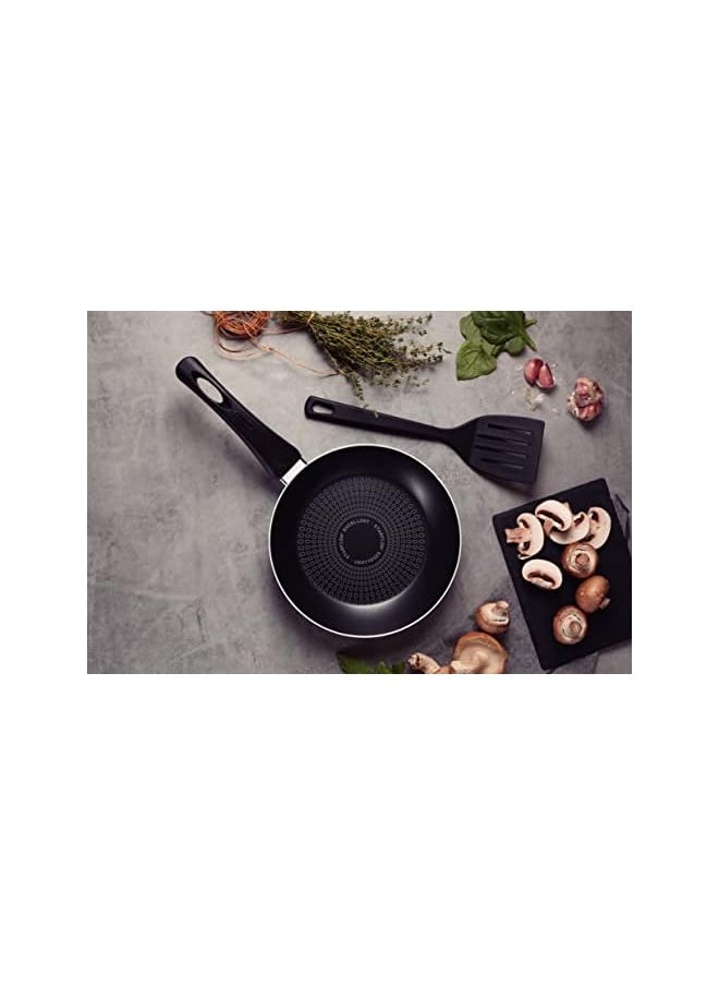 TRAMONTINA Paris+ 20cm Black Aluminum Frying Pan with Interior and Exterior Starflon Excellent PFOA Free Nonstick Coating with Spatula  - Image 3