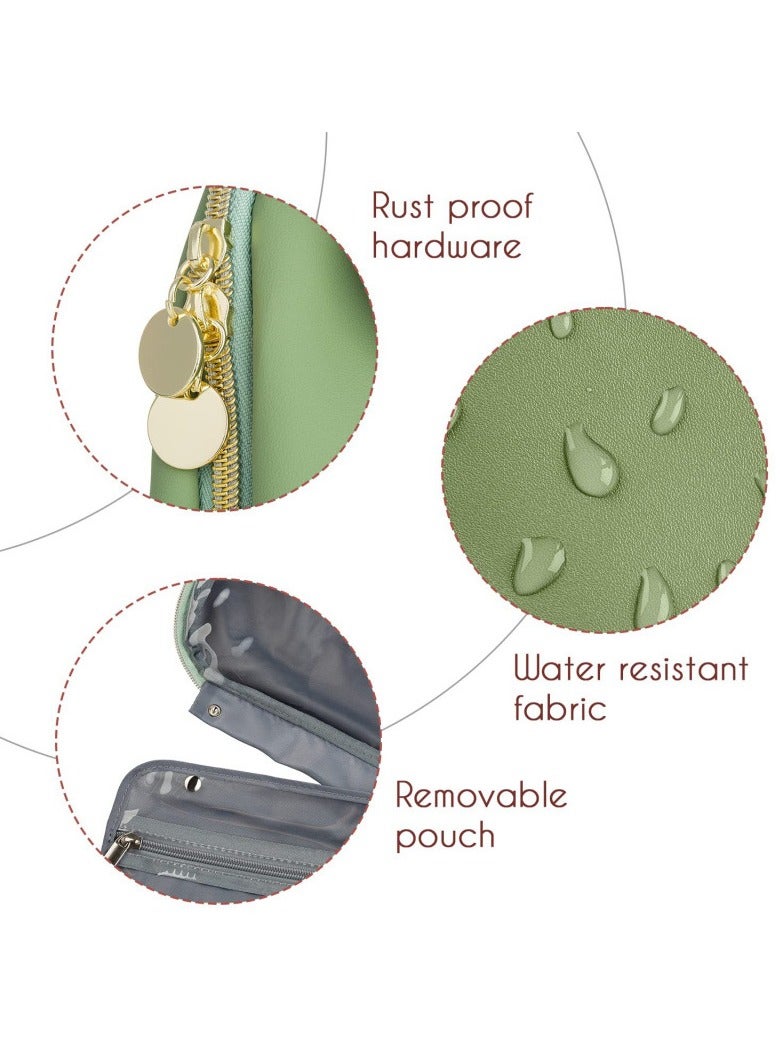 Waterproof Toiletry Bag with Hook Hanging Cosmetic Organizer Travel Bathroom Essentials Pouch Portable Bathroom Storage Bag - Image 3