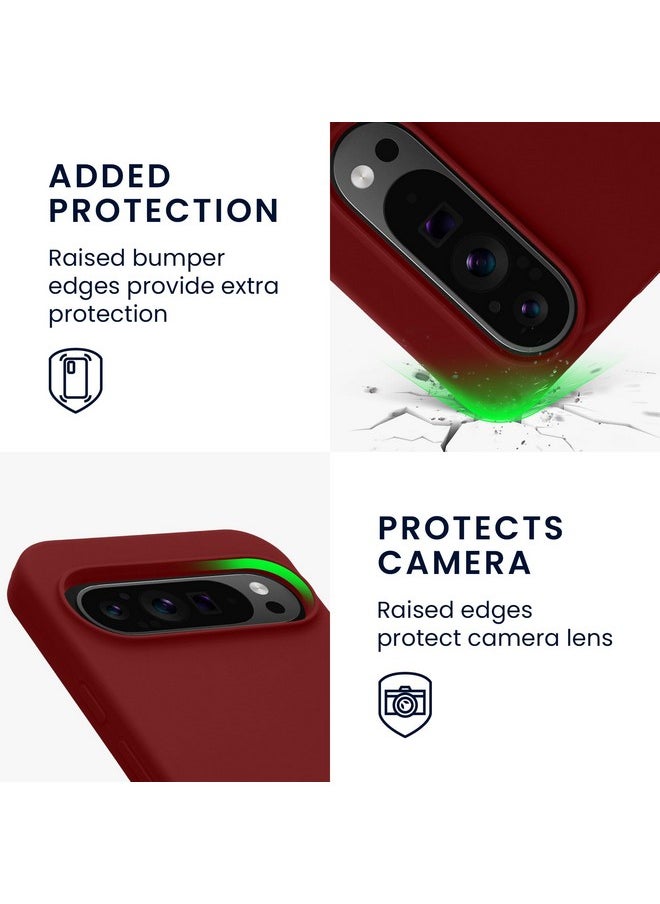 kwmobile kwmobile Case Compatible with Google Pixel 9 Pro XL Case - TPU Silicone Phone Cover with Soft Finish - Rhubarb Red  - Image 3