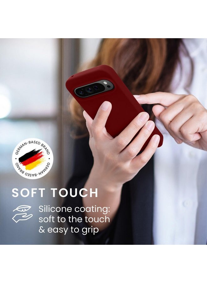 kwmobile kwmobile Case Compatible with Google Pixel 9 Pro XL Case - TPU Silicone Phone Cover with Soft Finish - Rhubarb Red  - Image 4