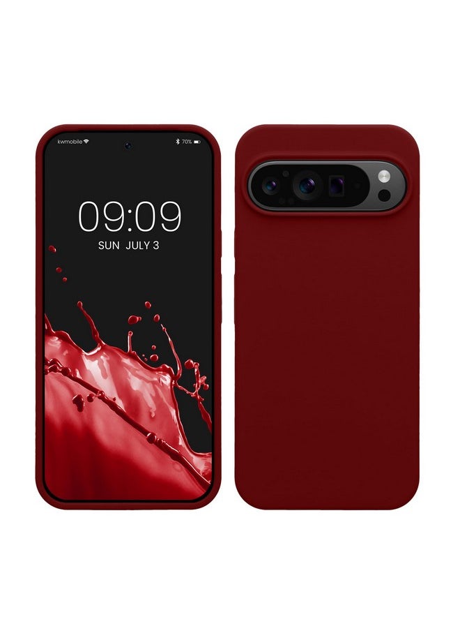 kwmobile kwmobile Case Compatible with Google Pixel 9 Pro XL Case - TPU Silicone Phone Cover with Soft Finish - Rhubarb Red  - Image 1