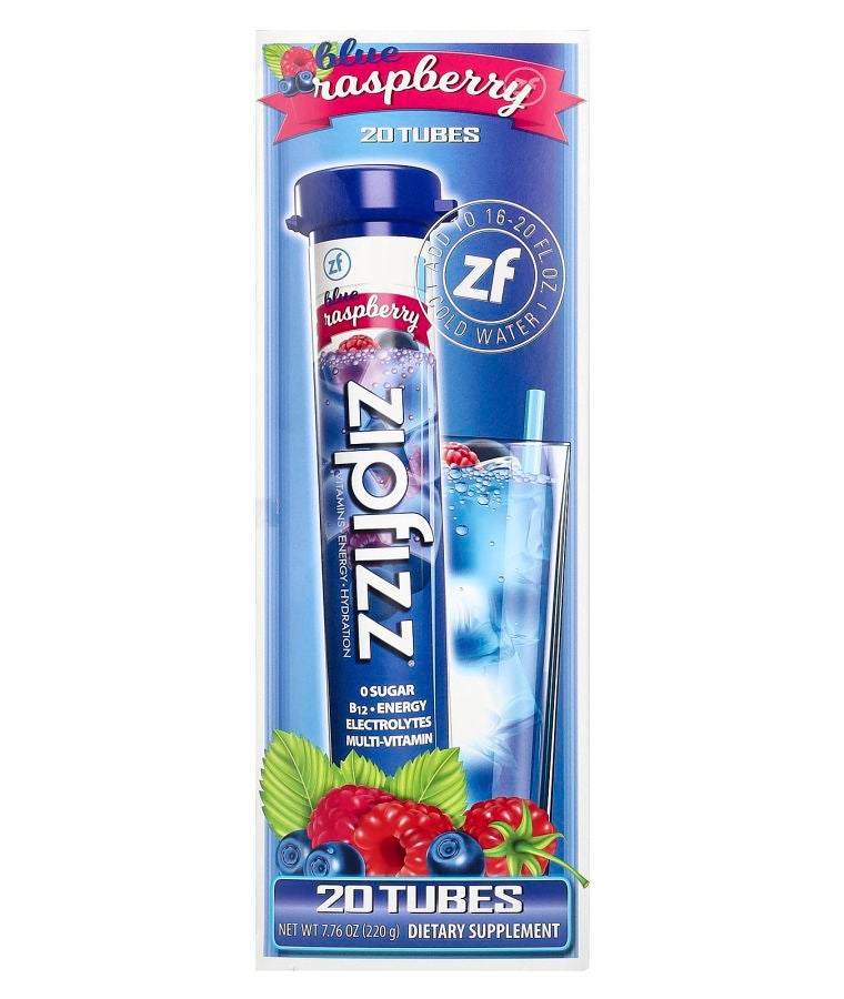 Zipfizz Energy Drink Mix Blueberry Raspberry 20 Tubes 0.39 oz (11 g) Each