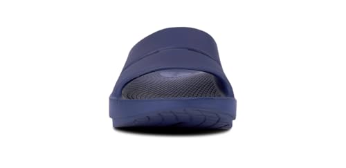OOFOS - Unisex OOahh Sport - Post Run Recovery Slide Sandal (Navy Blue, US Men's Size 5/Women's Size 7) - Image 3
