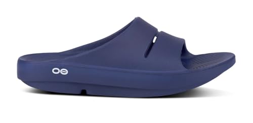 OOFOS - Unisex OOahh Sport - Post Run Recovery Slide Sandal (Navy Blue, US Men's Size 5/Women's Size 7) - Image 2