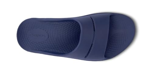 OOFOS - Unisex OOahh Sport - Post Run Recovery Slide Sandal (Navy Blue, US Men's Size 5/Women's Size 7) - Image 5