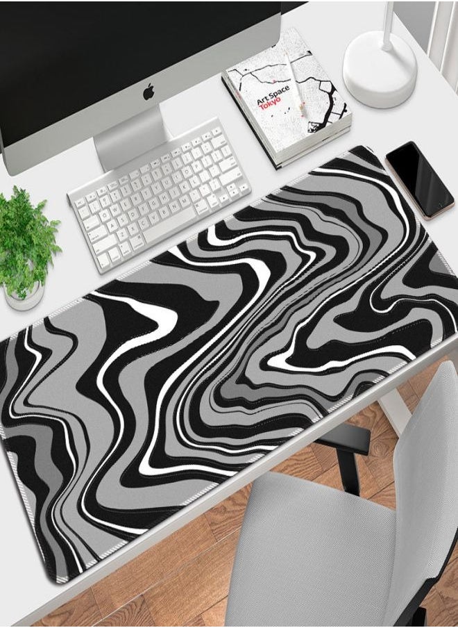 wafi - Large Mouse Pad Extended Gaming Mouse Pad Non-Slip Rubber Base Mouse pad Office Desk Mat Desk Pad Smooth Cloth Surface Keyboard Mouse Pads for Computers (800 * 300 * 3mm）Grey - Image 1