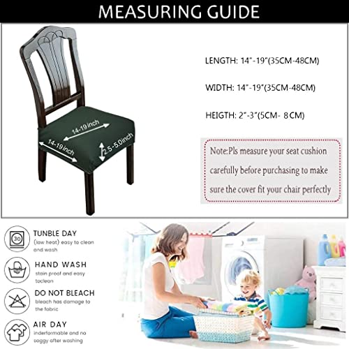 AMAZE ATTIRES Universal Size Dining Chair Seat Cover Set of 6 Seater pcs are Easily Washable Strechable and Comfortable for Dining Room Home Decor Slip Cover (Bottle Green) - Image 3