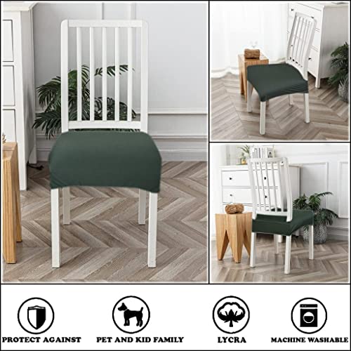 AMAZE ATTIRES Universal Size Dining Chair Seat Cover Set of 6 Seater pcs are Easily Washable Strechable and Comfortable for Dining Room Home Decor Slip Cover (Bottle Green) - Image 2