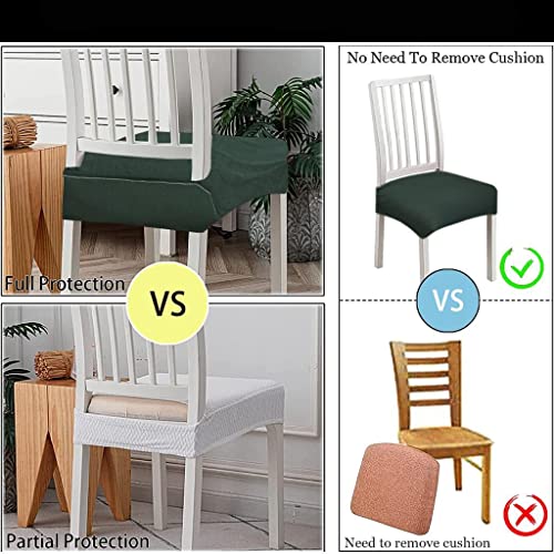 AMAZE ATTIRES Universal Size Dining Chair Seat Cover Set of 6 Seater pcs are Easily Washable Strechable and Comfortable for Dining Room Home Decor Slip Cover (Bottle Green) - Image 5