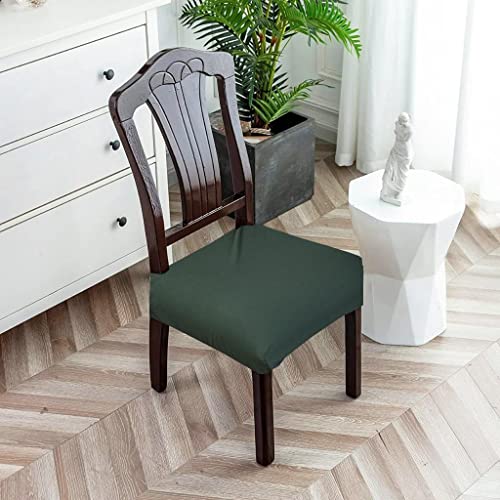 AMAZE ATTIRES Universal Size Dining Chair Seat Cover Set of 6 Seater pcs are Easily Washable Strechable and Comfortable for Dining Room Home Decor Slip Cover (Bottle Green) - Image 1