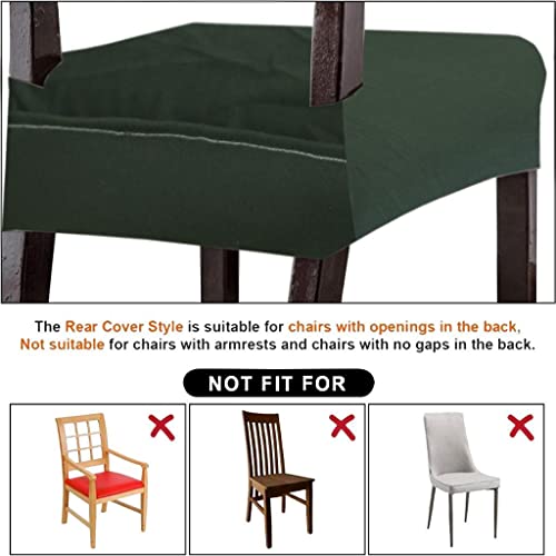 AMAZE ATTIRES Universal Size Dining Chair Seat Cover Set of 6 Seater pcs are Easily Washable Strechable and Comfortable for Dining Room Home Decor Slip Cover (Bottle Green) - Image 4