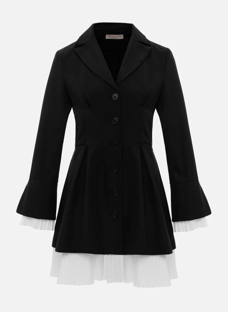 ليتشي فستان قصير ضيق بإضافات مع طيات