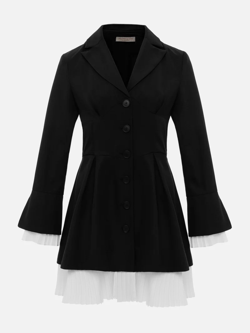 Lichi Mini fitted dress with pleated inserts