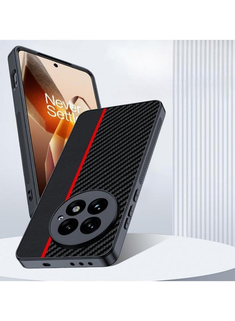 general Carbon fiber textured leather compatible with OnePlus 13/13R shell Ultra-thin shockproof backplane for OnePlus 13/13R - Image 5