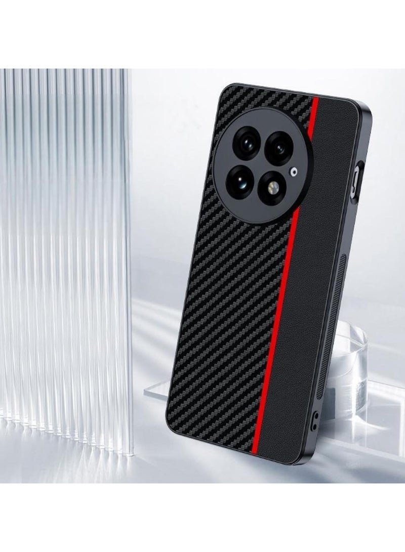 general Carbon fiber textured leather compatible with OnePlus 13/13R shell Ultra-thin shockproof backplane for OnePlus 13/13R - Image 2