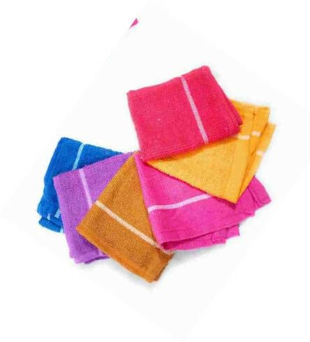 SNAN Plain RUMAL PO6 C97 Multicolor Cloth Napkins (6 Sheets)(TB172)