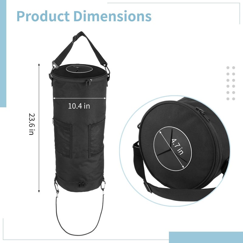 Hanging Boat Trash Can, 9 Gal Garbage Bag with Silicone Top Opening, Odor & Leak Resistant Oxford Cloth, Adjustable Straps, for Boats Rvs Camping - Image 4