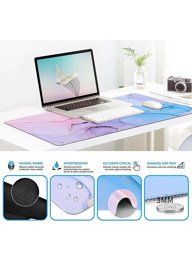Arabest Mouse pad, Gaming Mouse Pad Wrist Support Set,4in1 Desk Mat+ Keyboard Wrist Rest+Mouse Wrist Rest+Coaster Set with Ergonomic Design for Home Office Table Computer - Image 3