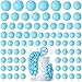 NACHLYNN 80 Pcs Cake Balls Decorations Mini Balloon Cake Topper Balls Foam Cupcake Toppers Balls for Cake Decorating Birthday Parties Weddings Anniversary Light Blue - Image 2