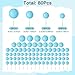 NACHLYNN 80 Pcs Cake Balls Decorations Mini Balloon Cake Topper Balls Foam Cupcake Toppers Balls for Cake Decorating Birthday Parties Weddings Anniversary Light Blue - Image 4