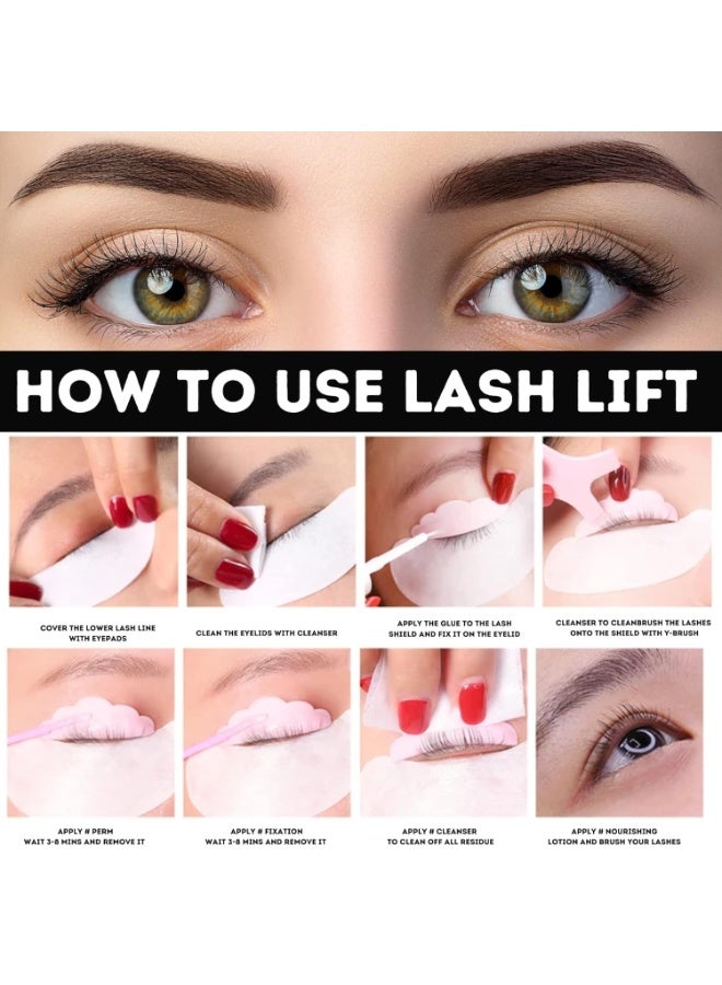 BBC Lash & Brow Lift Kit – Complete 5-Step Professional System | Perm, Fix, Nutrition & Cleanser + Pads & Brushes | 20-Minute Long-Lasting Lift for Lashes & Brows - Image 4