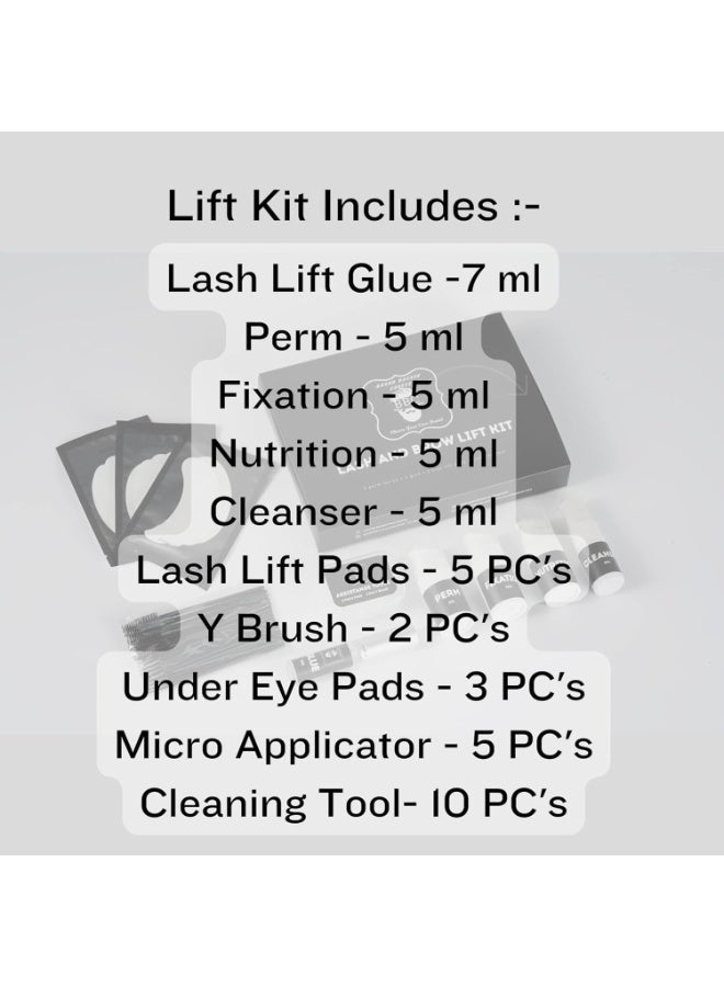 BBC Lash & Brow Lift Kit – Complete 5-Step Professional System | Perm, Fix, Nutrition & Cleanser + Pads & Brushes | 20-Minute Long-Lasting Lift for Lashes & Brows - Image 2