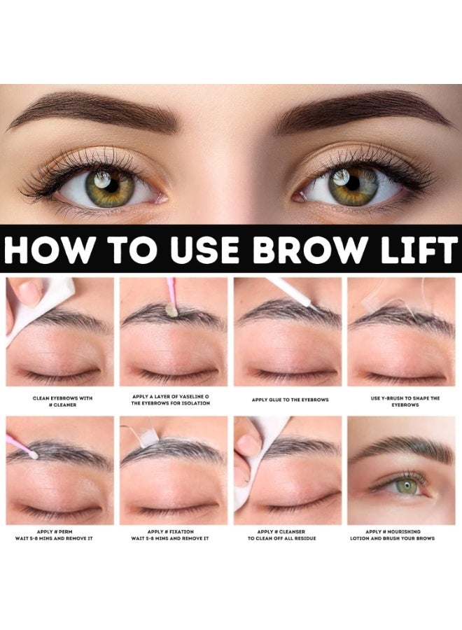 BBC Lash & Brow Lift Kit – Complete 5-Step Professional System | Perm, Fix, Nutrition & Cleanser + Pads & Brushes | 20-Minute Long-Lasting Lift for Lashes & Brows - Image 5