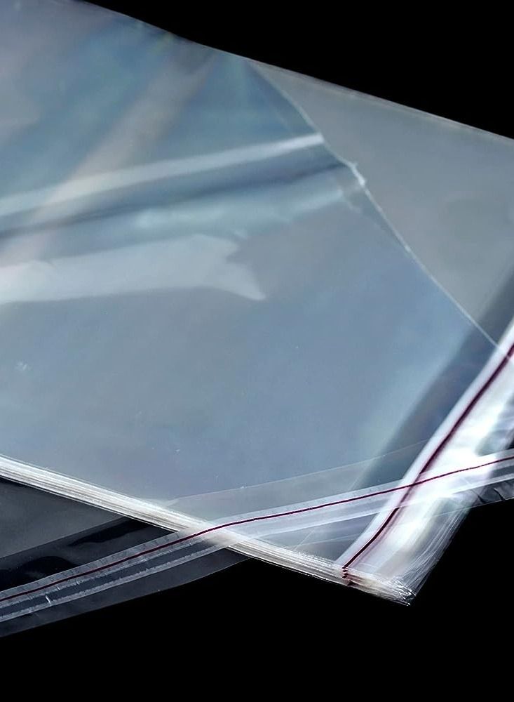 Alba Plastic Self Sealing Cellophane Bags Clear Bags Resealable Cellophane Bags Self Adhesive for Packaging Poly Bags for Gifts, Cookies, Favors, Products, Multiple Sizes 1 Kg 15x22 Cm  - Image 2