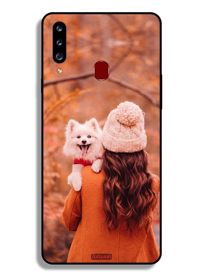 Tolwak Samsung Galaxy A20s Protective Case Cover Holding Puppy - Image 1